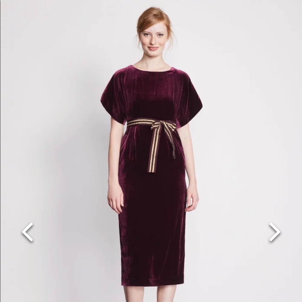 Boden Robyn Velvet Dress